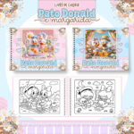 Livro de colorir tema Pato Donald e Margarida