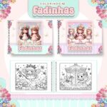 Livro de colorir tema Fadinhas