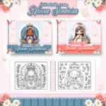 Livro de colorir tema Nossa Senhora