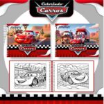 Livro de colorir tema Carros Disney