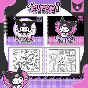 Livro de colorir tema Kuromi