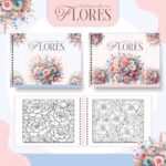 Livro de colorir tema Floral