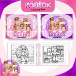Livro de colorir tema Roblox Menina