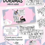 Card de colorir tema Doramas