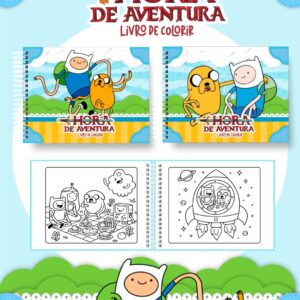 Livro de colorir tema Hora da Aventura