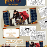 Card de colorir tema Harry Potter 2