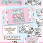 Card de colorir tema My Melody