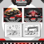 Livro de colorir tema Fórmula 1