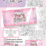 Card de colorir tema Stray Kids