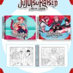 Livro de colorir tema Jujutsu Kaisen 