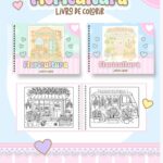 Livro de colorir tema Floricultura