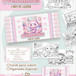 Card de colorir tema Ovelhinhas