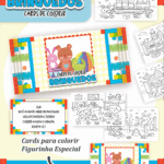 Card de colorir tema Brinquedos