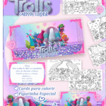 Card de colorir tema Trolls