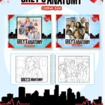 Livro de colorir tema Greys Anatomy