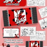 Card de colorir tema Lady Bug