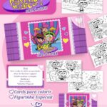 Card de colorir tema Padrinhos Mágicos