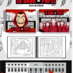 Livro de colorir tema La Casa de Papel