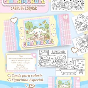 Card de colorir tema Cinnamoroll
