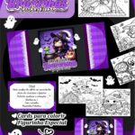 Card de colorir tema Bruxinhas Fofinhas