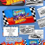 Card de colorir tema Hot Weels
