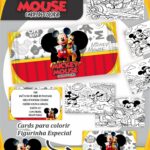 Card de colorir tema Mickey
