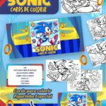 Card de colorir tema Sonic