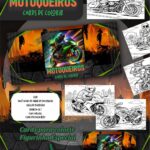 Card de colorir tema Motoqueiros