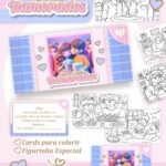 Card de colorir tema Namorados