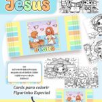 Card de colorir tema Cristão Menino