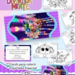 Card de colorir tema Divertidamente Menina