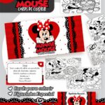 Card de colorir tema Minnie