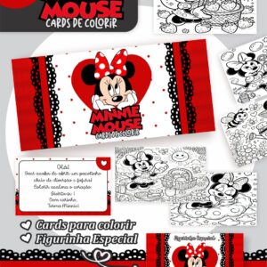Card de colorir tema Minnie