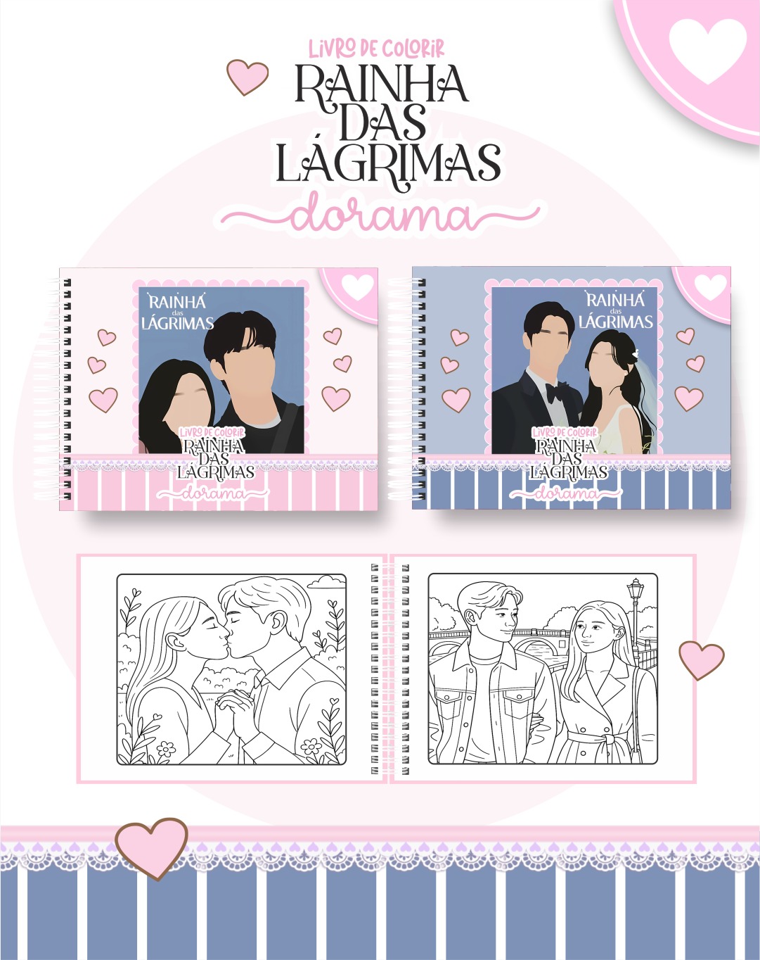 46 Livro de colorir tema Rainha das Lágrimas - Doramas - Imagem 1