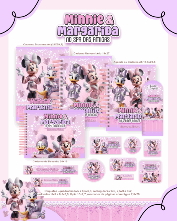 Combo Escolar Completo - Minnie e Margarida - Imagem 1