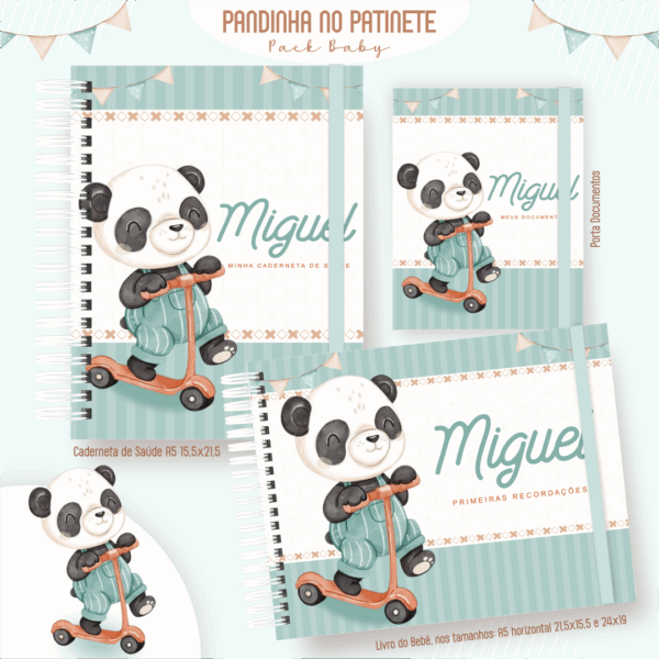 Combo Baby Tema –  Pandinha no Patinete - Imagem 1