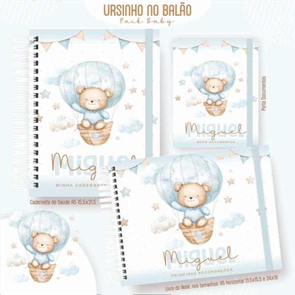 Combo Baby Tema –  Ursinho no Balão - Imagem 1