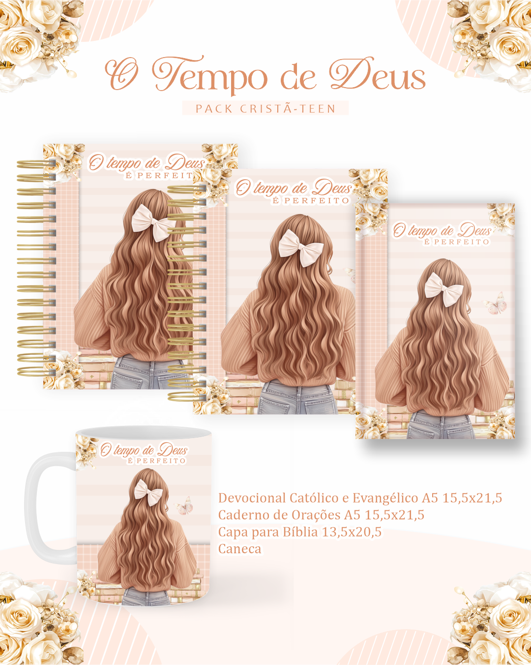 1 Combo Cristão Teen – Tempo de Deus Loira - Imagem 1