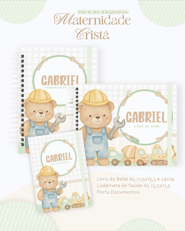 Combo Maternidade Cristã – Ursinho Construtor - Imagem 1