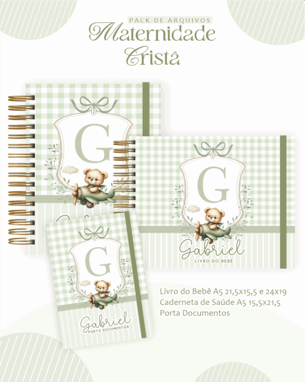 Combo Maternidade Cristã – Monograma Aviador - Imagem 1