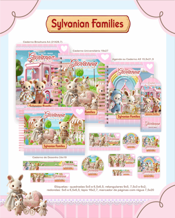 Combo Escolar Completo - Sylvanian Families - Imagem 1