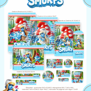 Combo Escolar Completo - Smurfs