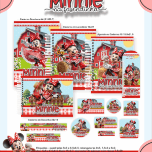 Combo Escolar Completo - Minnie Fazendinha