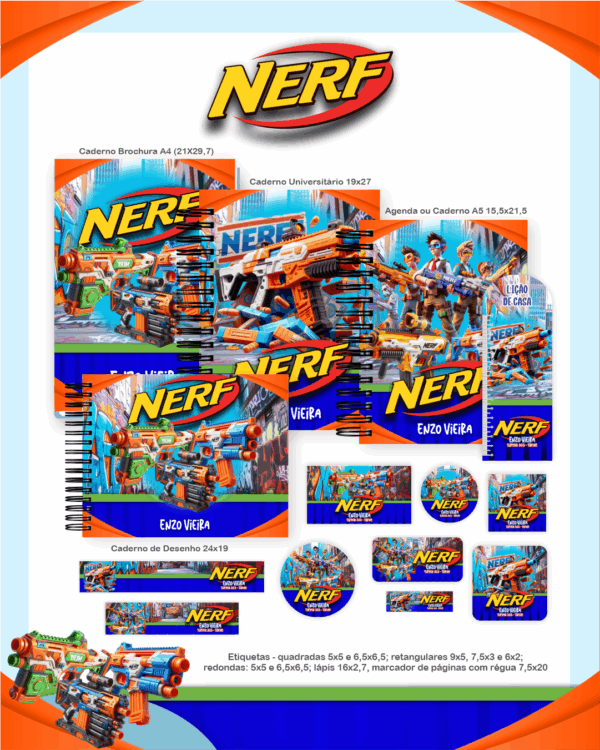 Combo Escolar Completo - Nerf - Imagem 1