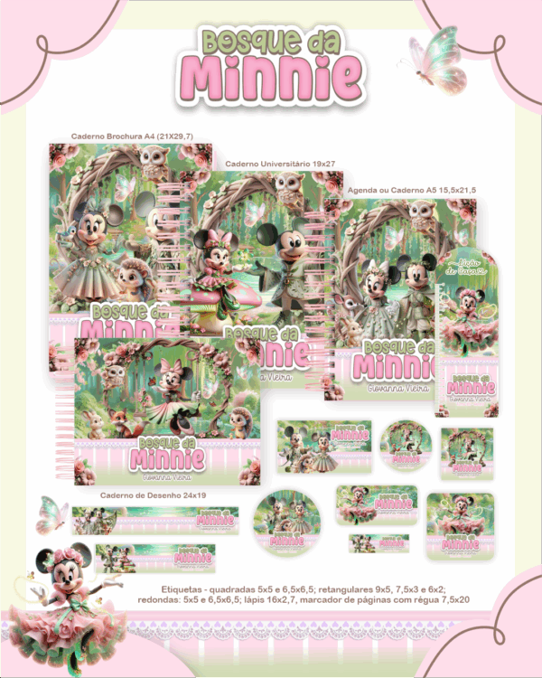 Combo Escolar Completo - Bosque da Minnie - Imagem 1