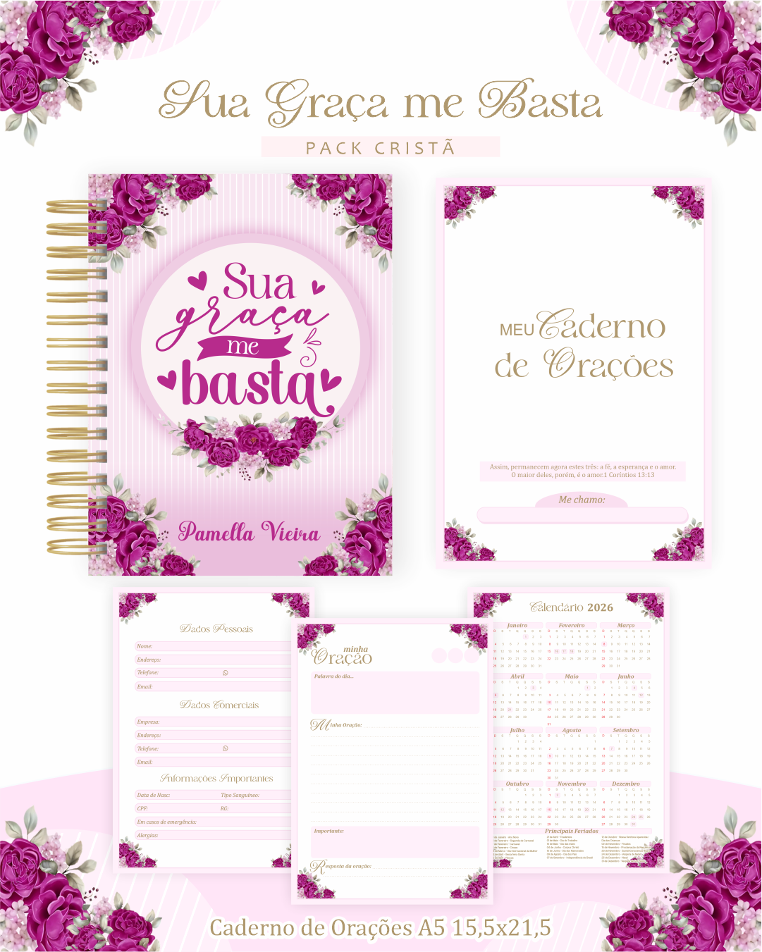 2 Combo Cristão - Lettering Feminina Católica - Imagem 2