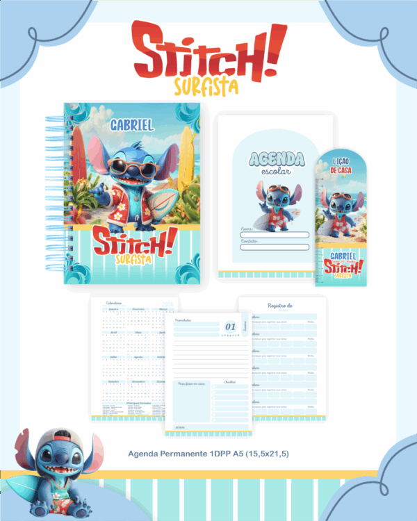 Combo Escolar Completo - Stitch Surfista - Imagem 2