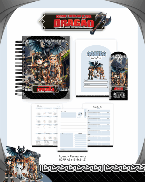 Combo Escolar Completo - Como Treinar seu Dragão - Imagem 2
