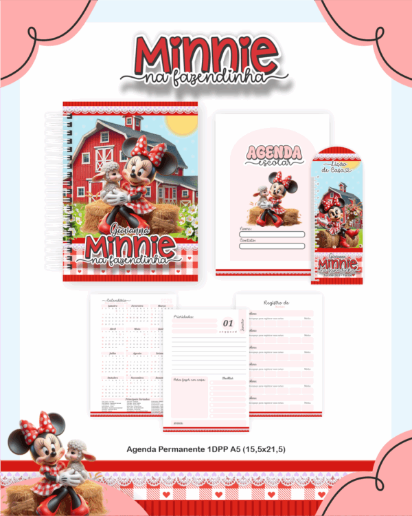 Combo Escolar Completo - Minnie Fazendinha - Imagem 2
