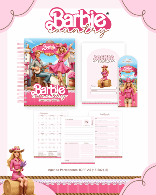 Combo Escolar Completo - Barbie Country - Imagem 2